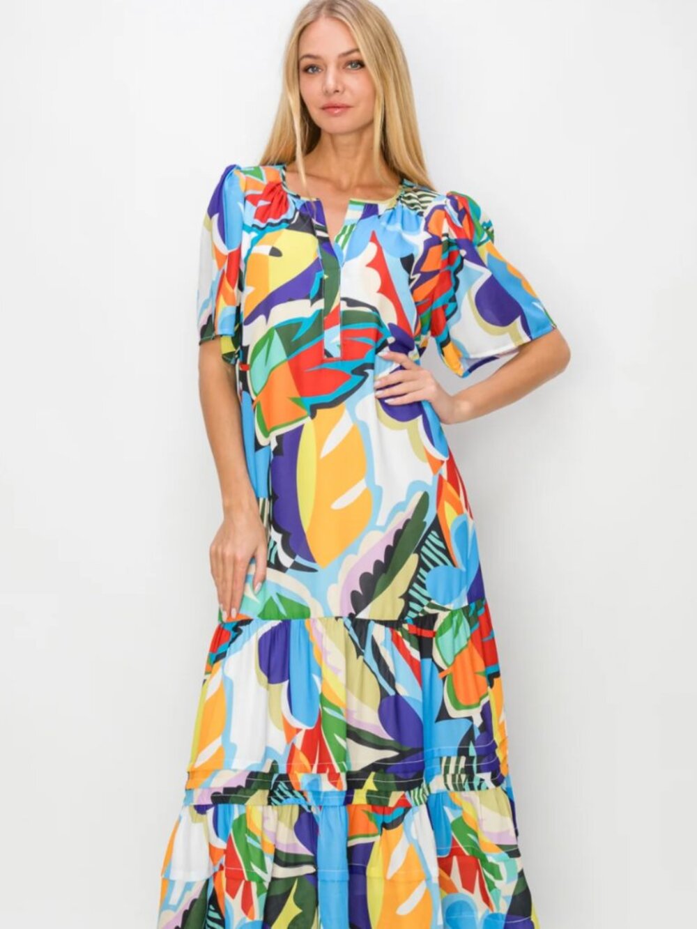 Joh Apparel Joan Woven Print Dress